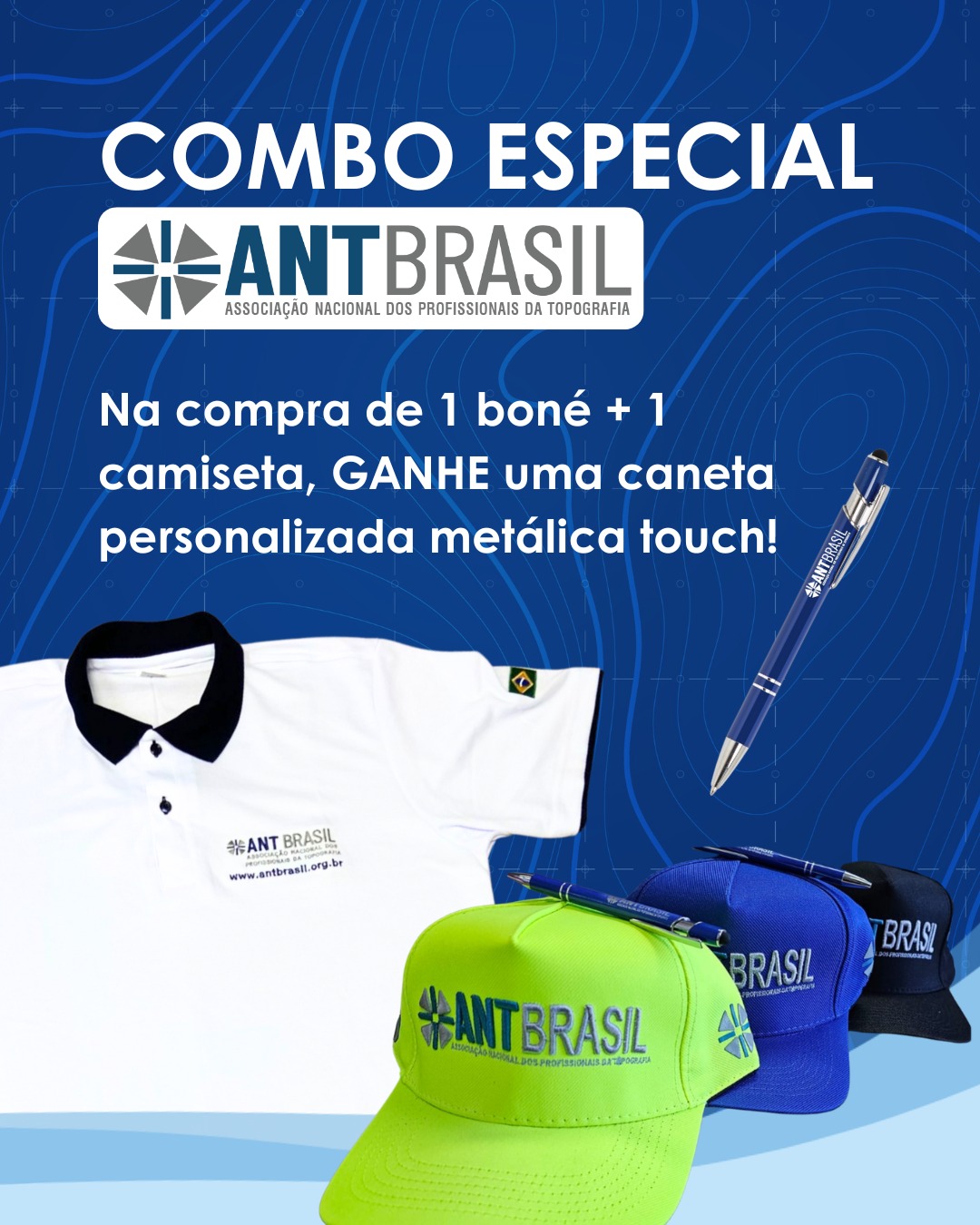 Combo Especial_caneta brinde_camiseta e boné