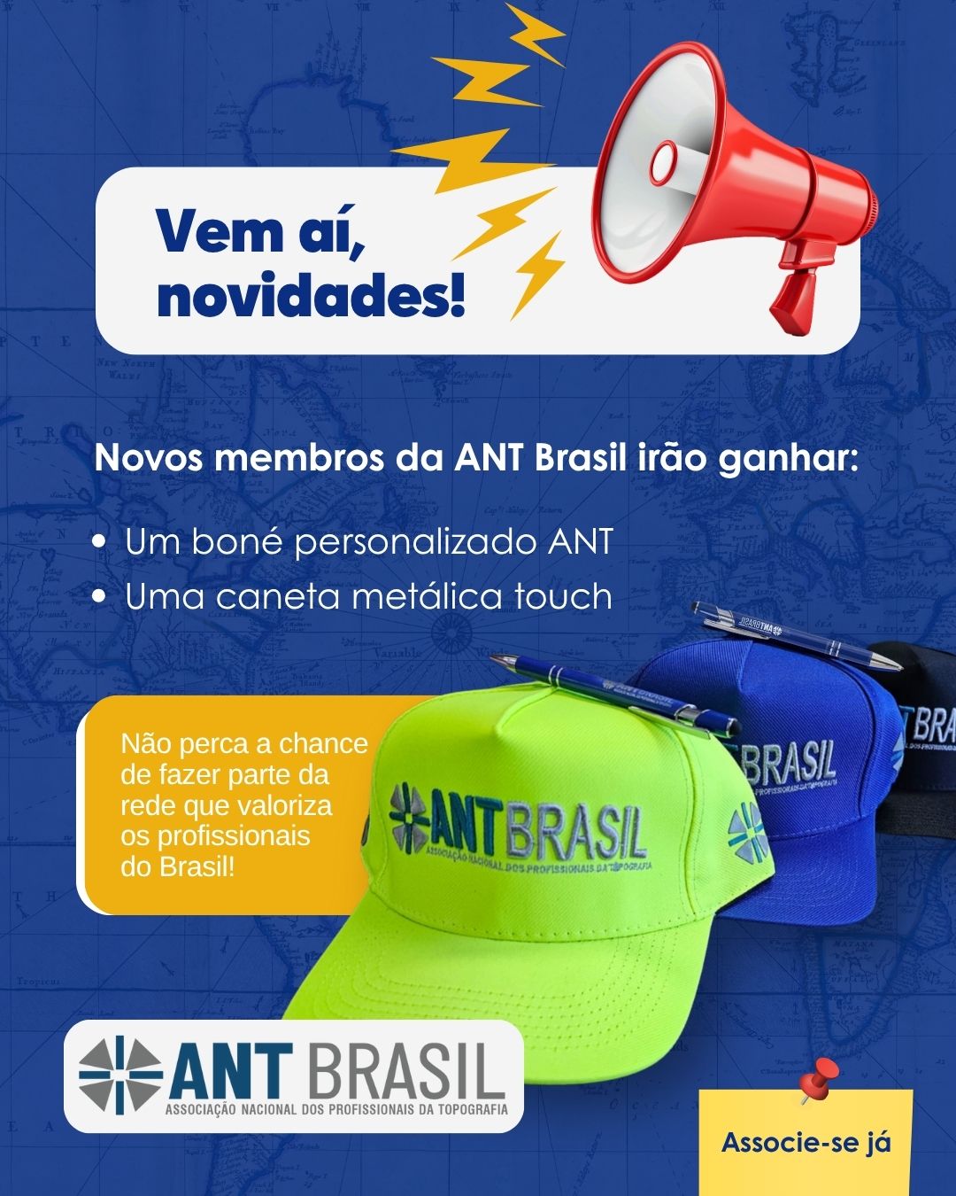 Novos Membros ganham boné e caneta